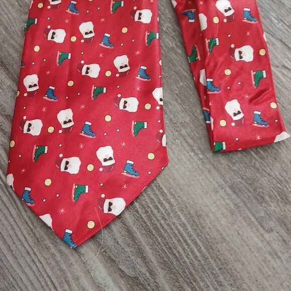Christmas Necktie Christmas Party Fun Christmas Theme Print Tie Santa NEW - Picture 3 of 5